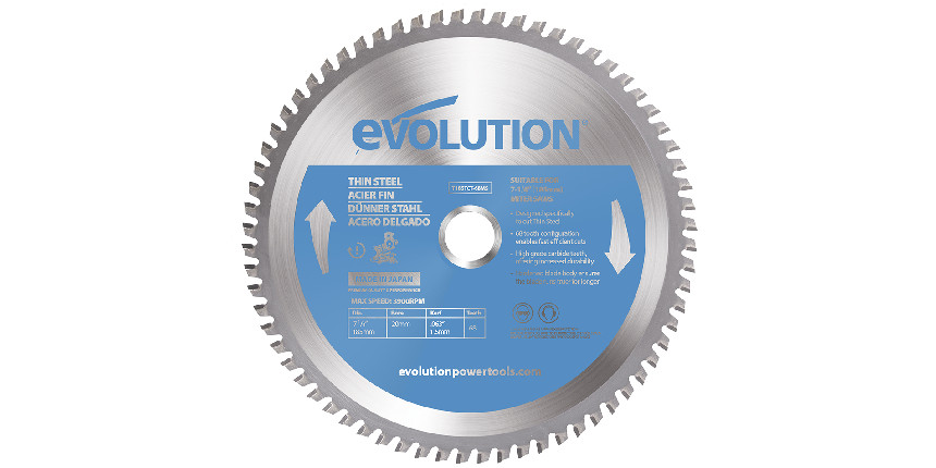 Piła widiowa Evolution TCT do cięcia cienkiej stali 185mm / 68z do pił ukośnych