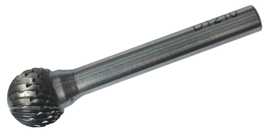 Frez węglikowy (pilnik obrotowy) trzpień 6mm, kulisty kształt D 12mm