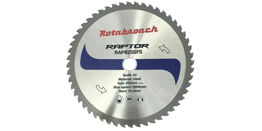 Piła widiowa do cięcia stali Rotabroach Raptor 255mm / 52z CERMET