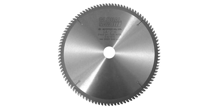 Piła tarczowa do cięcia aluminium GLOBAL SAW 216 x 2,2/1,7 x 25,4mm / 100z CERMET