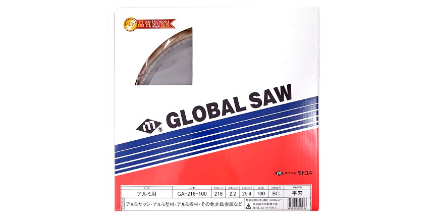 Piła tarczowa do cięcia aluminium GLOBAL SAW 216 x 2,2/1,7 x 25,4mm / 100z CERMET