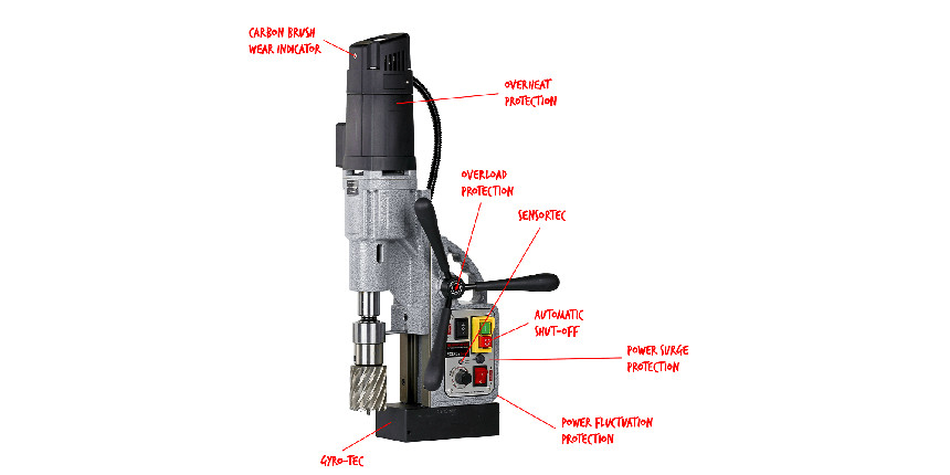 Wiertarka ze stopą magnetyczną EUROBOOR VERTICAL ECO.55S+/T