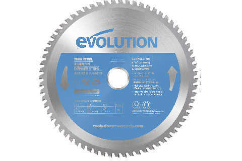 Piła widiowa Evolution TCT do cięcia cienkiej stali 210mm / 68z do pilarek