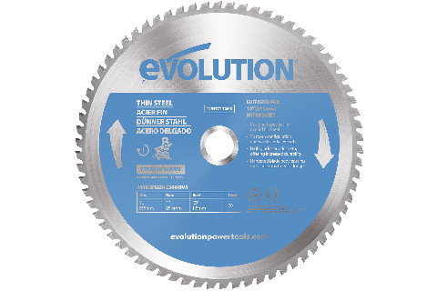 Piła widiowa Evolution TCT do cięcia cienkiej stali 255mm / 70z do pił ukośnych