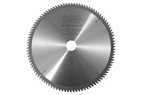 Piła tarczowa do cięcia aluminium GLOBAL SAW 216 x 2,2/1,7 x 25,4mm / 100z CERMET